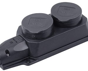 Iek omega РБ32 1 0м Розетка (колодка) двухместная с защитными крышками ip44 pkr62 016 2 k02