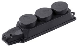 Iek omega РБ33 1 0м Розетка (колодка) трехместная с защитными крышками ip44 pkr61 016 2 k02