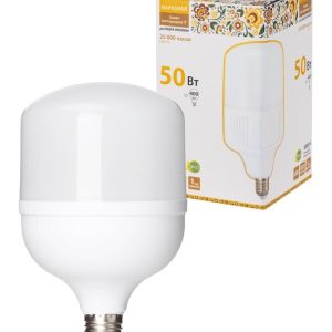 Лампа светодиодная t 50 Вт 230 В 4000 К–e27 (125x206 мм) НАРОДНАЯ