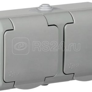 Iek РСш22 2 А Розетка 2 ая с з/к открытой установки 16А ip54 aquatic era22 k03 16 54