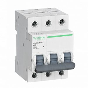 Systeme electric city9 set Автоматический выключатель (АВ) С 10А 3p 4.5ka 400В se c9f34310