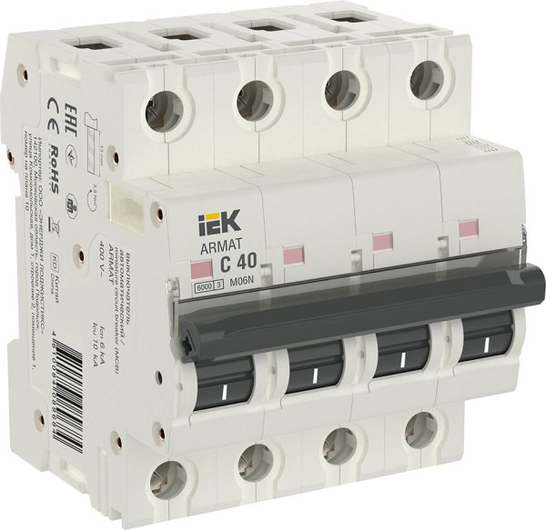 Iek armat Автоматический выключатель m06n 4p c 40А ar m06n 4 c040