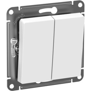Systeme electric atlasdesign aqua Белый Выключатель 2 клавишный ip44, сх.5, 10АХ, механизм se atn440