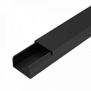 Кабель канал черный 2 й замок в п/э 25х16 мм (50 м/уп) Промрукав