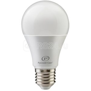 Лампа светодиодная rs a60 e27 10w 220 240v 6500К 10Вт 1000лм ra 90 грушевидная Русский Свет 15010345