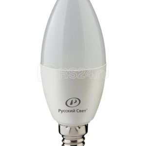 Лампа светодиодная rs c37 e14 8w 220 240v 4000К 8Вт 800лм ra 90 свеча Русский Свет 15010545059
