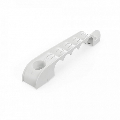 Держатель труб для прямого монтажа односторонний на 5 мест серый d16 (30шт/210шт уп/кор) Промрукав