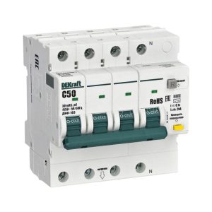 16406dek АВДТ 3p+n 50А 30мА ac х ка c ДИФ 103 6кА нов.