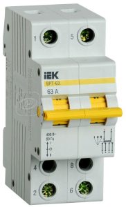 Iek karat Выключатель разъединитель трехпозиционный ВРТ 63 2p 63А mpr10 2 063
