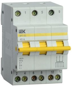 Iek karat Выключатель разъединитель трехпозиционный ВРТ 63 3p 40А mpr10 3 040
