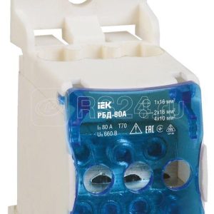 Iek Распределительный блок на din рейку РБД 80А rbd 80