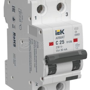 Iek armat АВДТ b10n 2p c25 30мА тип ac ar b10n 2 c025c030