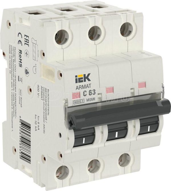 Iek armat Автоматический выключатель m06n 3p c 63А ar m06n 3 c063
