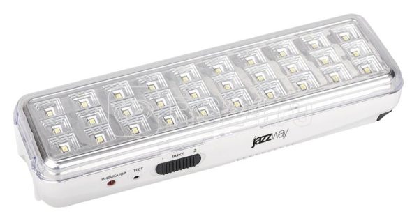 Фонарь светильник аккумуляторный accu9 l30 wh аварийный 30smd яркий 300лм 2ч/эконом 90лм 6ч 220В акк
