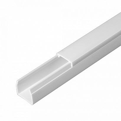 Кабель канал белый 2 й замок в п/э 16х16 мм (120м/уп) Промрукав