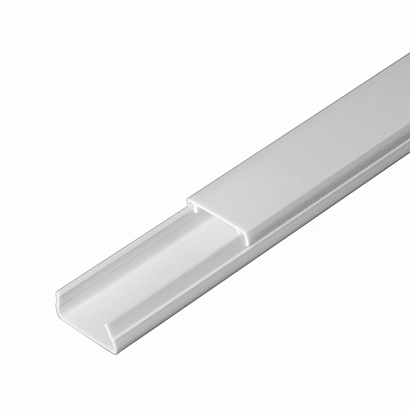 Кабель канал белый 2 й замок в п/э 20х10 мм (180м/уп) Промрукав