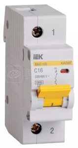 Iek karat Автоматический выключатель ВА 47 100 1Р 16А 10 кА х ка С mva40 1 016 c