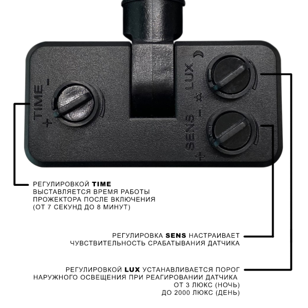 Светодиодный прожектор wolta wfl 30w/06s 30Вт 5700k ip65 2700лм с датчиком