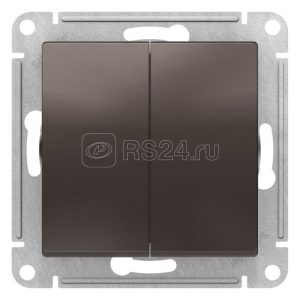 Atn000673 2 клав. переключатель, перекрестный, 2 x сх. 7, 10АХ, механизм, мокко
