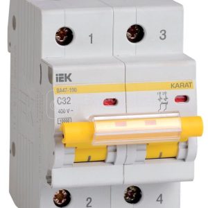 Iek karat Автоматический выключатель ВА 47 100 2Р 32А 10 кА х ка С mva40 2 032 c