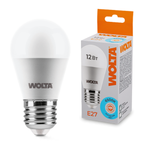 Светодиодная лампа wolta 25w45gl12e27 12Вт 6500k e27