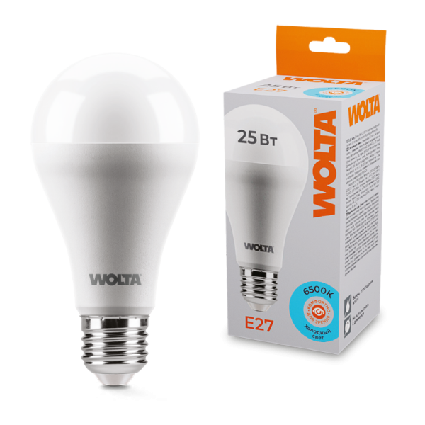Светодиодная лампа wolta 25w67bl25e27 25Вт 6500К e27