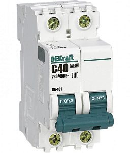 Dekraft Автоматический выключатель 2Р 40А х ка c ВА 101 4,5кА 11070dek