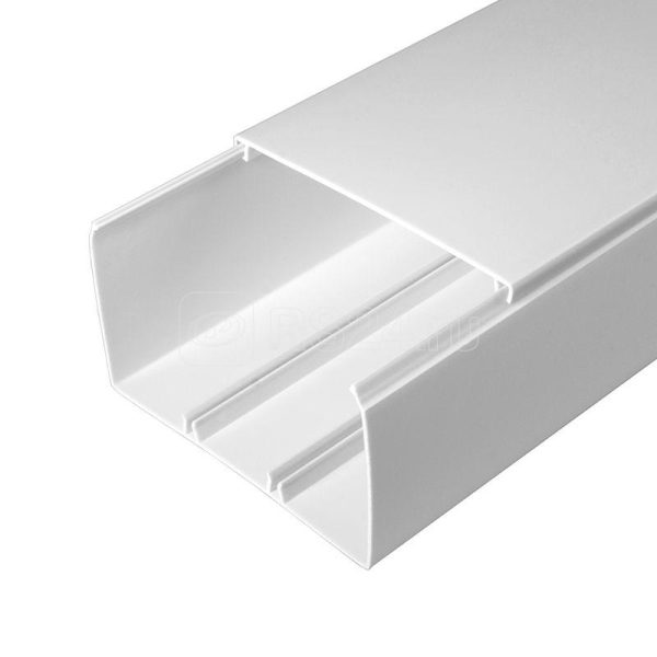 Кабель канал белый 2 й замок в п/э 100х60 мм (16м/уп) Промрукав