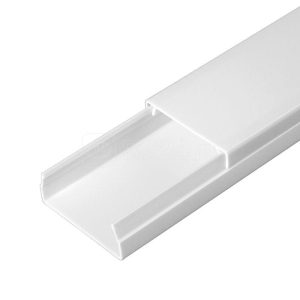 Кабель канал белый 2 й замок в п/э 40х16 мм (56м/уп) Промрукав