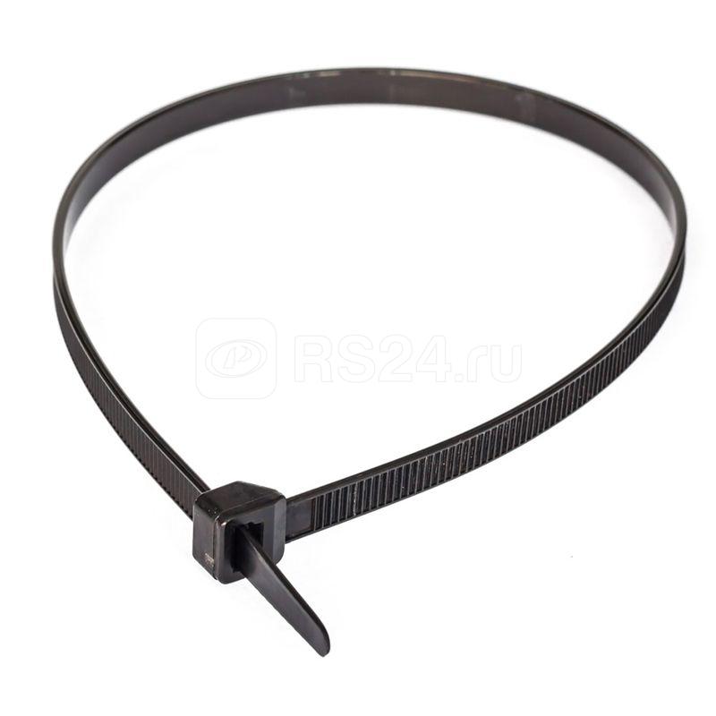 Хомут стяжка кабельная нейлоновая 2,5х200 мм черная (100 шт/25000 шт уп/кор) Промрукав