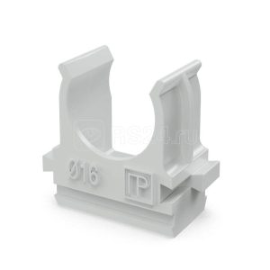 Крепёж клипса для труб Полистирол d16 мм (100шт/2000шт уп/кор) Промрукав