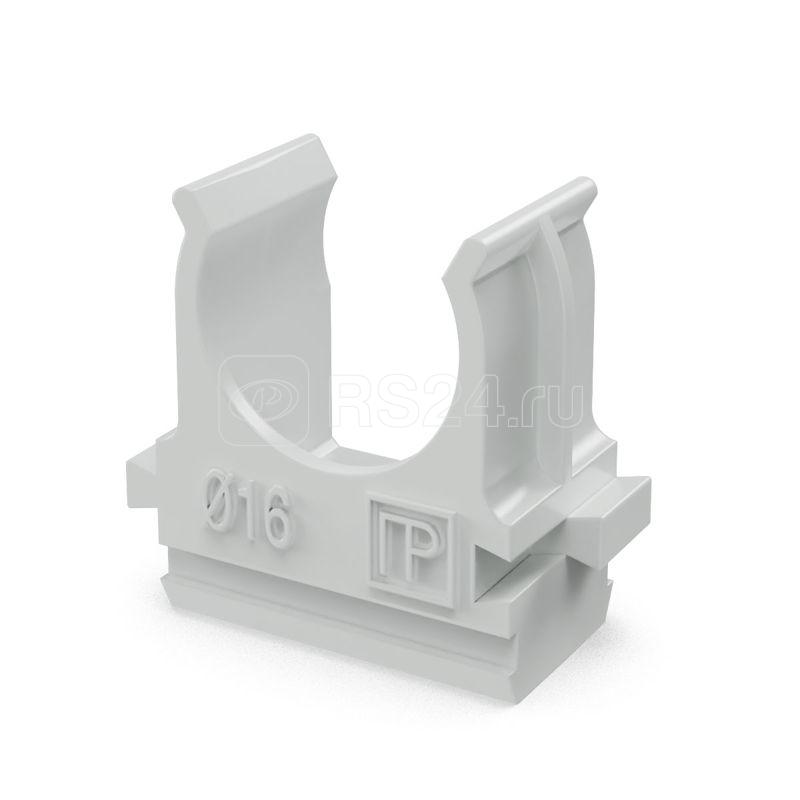 Крепёж клипса для труб Полистирол d16 мм (100шт/2000шт уп/кор) Промрукав