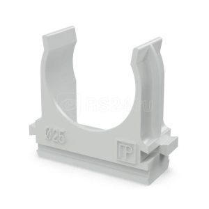 Крепёж клипса для труб Полистирол d25 мм (100шт/1000шт уп/кор) Промрукав