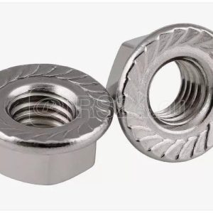 Гайка с насечкой, препятствующей откручиванию оцинкованная М10 (DIN 6923) (100 шт/уп) Промрукав