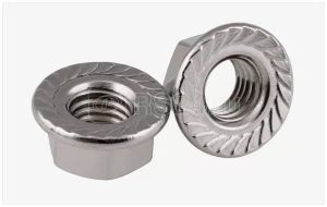 Гайка с насечкой, препятствующей откручиванию оцинкованная М6 (DIN 6923) (100 шт/уп) Промрукав