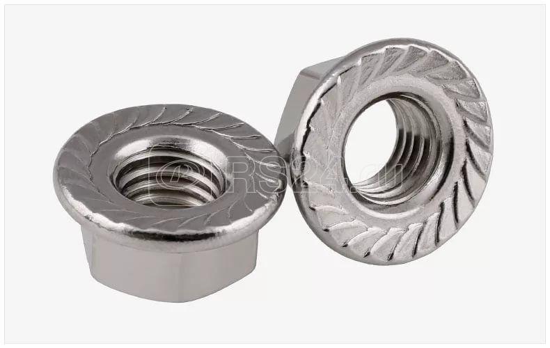 Гайка с насечкой, препятствующей откручиванию оцинкованная М6 (DIN 6923) (100 шт/уп) Промрукав