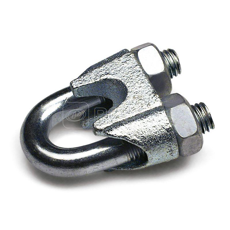 Зажим троса одинарный D6мм тип "Слоник" DIN 741 (100 шт/уп) Промрукав