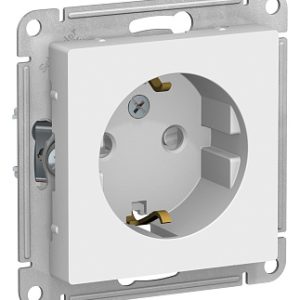 Systeme electric atlasdesign Бел Розетка с/з со шторками, 16А, механизм se atn000145