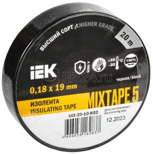Iek Изолента 0,18х19 мм черная 20 метров uiz 20 10 k02