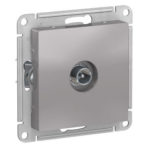 Systeme electric atlasdesign Алюминий Розетка tv проходная 4db, механизм se atn000392