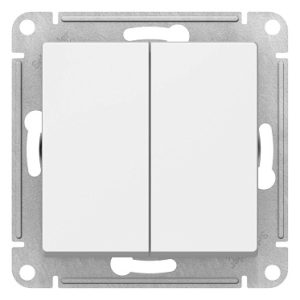 Systeme electric atlasdesign Белый Переключатель 2 клавишный перекрестный, 2 x сх. 7, 10АХ, механизм