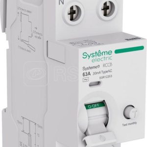 S9r12263 systeme9 Выключатель дифференциального тока (ВДТ) 63a 2p 30мА Тип ac 230В