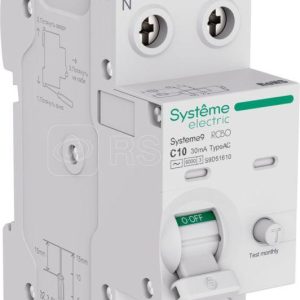S9d51610 systeme9 Авт. выкл. диф. тока (АВДТ) 1p+n c 10a 6ka 30мА Тип ac 230В