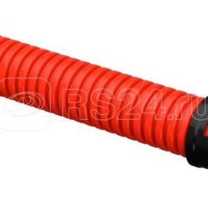 Труба гофрированная двустенная ПНД гибкая d40мм с муфтой красн. (уп.50м) iek ctg12 040 k04 050 r