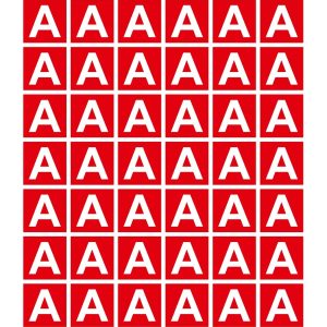 Наклейка буква А на аварийный светильник 30х30 мм, 54 шт