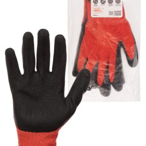 Перчатки полиэфирные "Контакт Хард", рельефное латексное покрытие,9, 15 кл., 59 61 г, 1 пара, tdm