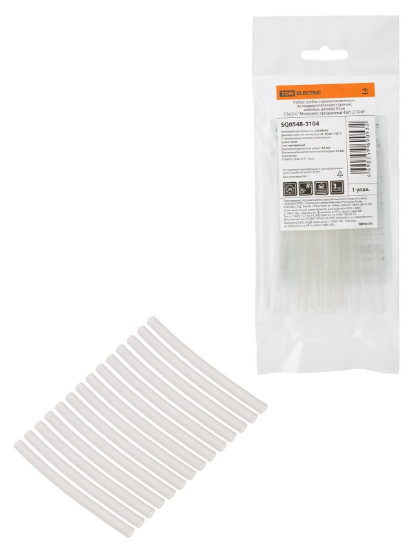 НаборТТк(3:1) "Моноцвет, прозрачный 4,8/1,5 tdm"