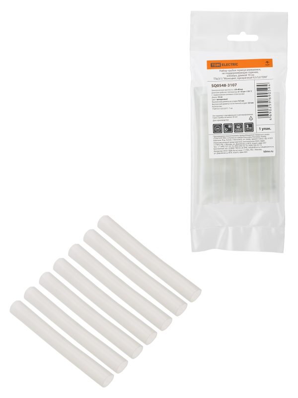 Набор ТТк(3:1) "Моноцвет, прозрачный 9,5/3,0 tdm"