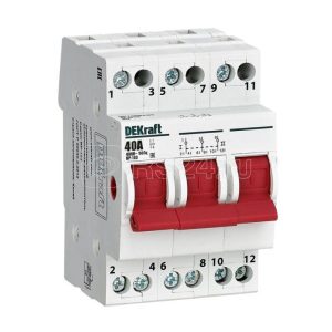 17216dek Трехпозиционный выключатель разъединитель 3p 40a ВР 103