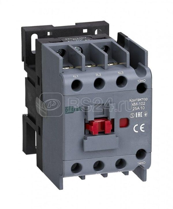 22004dek Контактор 25А 220В/230В АС3 АС4 1НО КМ 102